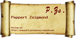 Peppert Zsigmond névjegykártya