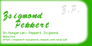 zsigmond peppert business card